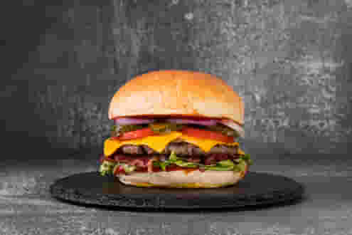 Dish Bacon and cheddar burger BB menu Cookino Bacon and cheddar burger BB menu Cookino