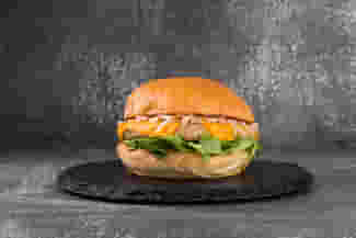 Dish Double Cheese chicken burger BB menu Cookino Double Cheese chicken burger BB menu Cookino