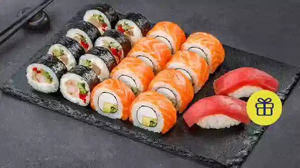 Dish Sushi Box Deluxe 18 pc menu Sushi Master Sushi Box Deluxe 18 pc menu Sushi Master