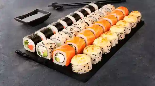 Dish Sushi Box Emperor's Choice 32 pc menu Sushi Master Sushi Box Emperor's Choice 32 pc menu Sushi Master