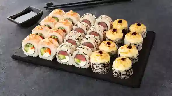 Dish Sushi Box Super Trio 24 pc menu Sushi Master Sushi Box Super Trio 24 pc menu Sushi Master