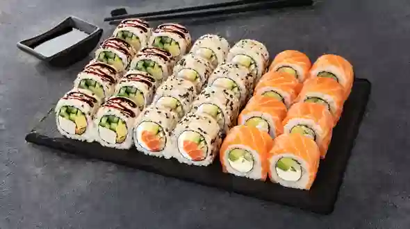 Dish Sushi Box Tokyo Style 24 pc menu Sushi Master Sushi Box Tokyo Style 24 pc menu Sushi Master