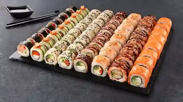 Dish Sushi Box All Inclusive 64 pcs menu Sushi Master Sushi Box All Inclusive 64 pcs menu Sushi Master