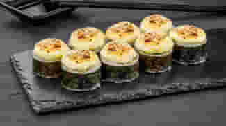 Dish Baked roll with tuna (spicy) menu Cookino Baked roll with tuna (spicy) menu Cookino
