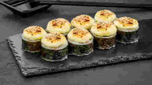 Dish Baked roll with tuna (spicy) menu Cookino Baked roll with tuna (spicy) menu Cookino