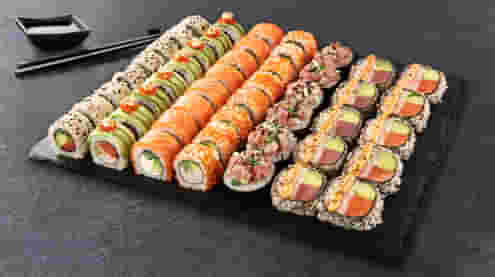 Dish Sushi Box Blackbox Deluxe 48 pcs menu Cookino Sushi Box Blackbox Deluxe 48 pcs menu Cookino
