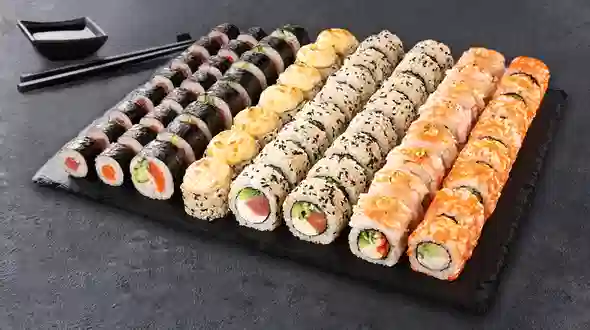 Dish Sushi Box California Dream 64 pcs menu Sushi Master Sushi Box California Dream 64 pcs menu Sushi Master