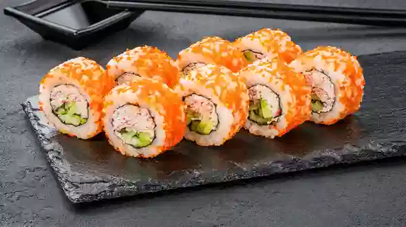 Dish California roll with crab mix in caviar menu Sushi Master California roll with crab mix in caviar menu Sushi Master
