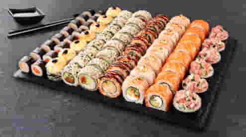 Dish Sushi Box Family 70 pcs menu Cookino Sushi Box Family 70 pcs menu Cookino