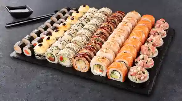 Dish Sushi Box Family 70 pcs menu Sushi Master Sushi Box Family 70 pcs menu Sushi Master
