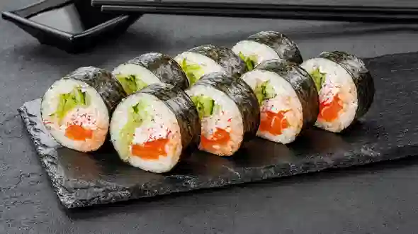 Dish Futomaki roll with salmon (spicy) menu Sushi Master Futomaki roll with salmon (spicy) menu Sushi Master