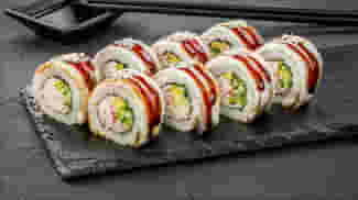 Dish Gold Dragon roll menu Cookino Gold Dragon roll menu Cookino