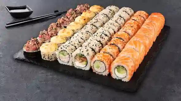 Dish Sushi Box Love Story 46 pcs menu Sushi Master Sushi Box Love Story 46 pcs menu Sushi Master