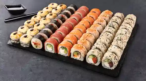 Dish Sushi Box Philadelphia 64 pcs menu Sushi Master Sushi Box Philadelphia 64 pcs menu Sushi Master