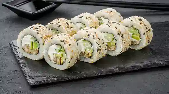 Dish Philadelphia roll with eel in sesame menu Sushi Master Philadelphia roll with eel in sesame menu Sushi Master