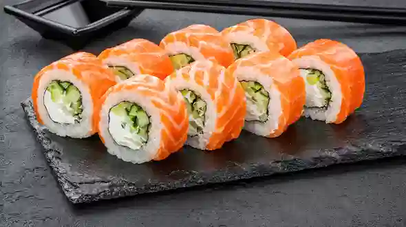 Dish Philadelphia roll with salmon menu Sushi Master Philadelphia roll with salmon menu Sushi Master