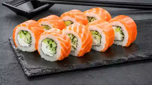 Dish Philadelphia roll with smoked salmon menu Sushi Master Philadelphia roll with smoked salmon menu Sushi Master