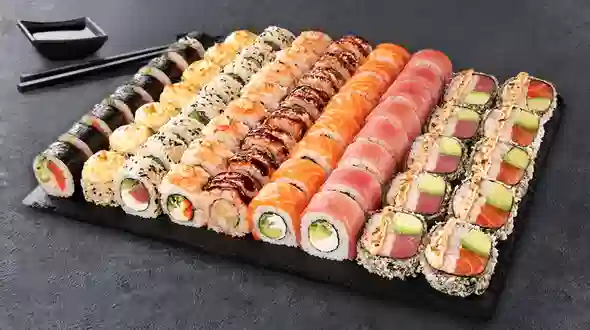 Dish Sushi Box Premium Delight 66 pcs menu Sushi Master Sushi Box Premium Delight 66 pcs menu Sushi Master
