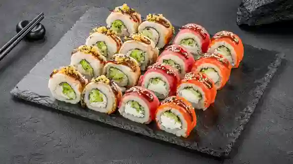 Dish Sushi Box 4 hits 16 pc menu Sushi Master Sushi Box 4 hits 16 pc menu Sushi Master