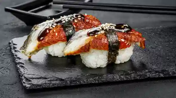 Dish Sushi nigiri with eel menu Sushi Master Sushi nigiri with eel menu Sushi Master