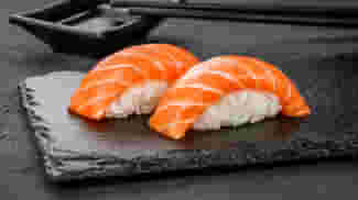 Dish Sushi nigiri with salmon menu Cookino Sushi nigiri with salmon menu Cookino