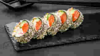 Dish Tempura roll with salmon (spicy) menu Cookino Tempura roll with salmon (spicy) menu Cookino