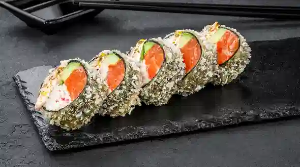 Dish Tempura roll with salmon (spicy) menu Sushi Master Tempura roll with salmon (spicy) menu Sushi Master