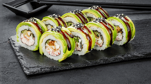 Dish Green Dragon roll menu Cookino Green Dragon roll menu Cookino