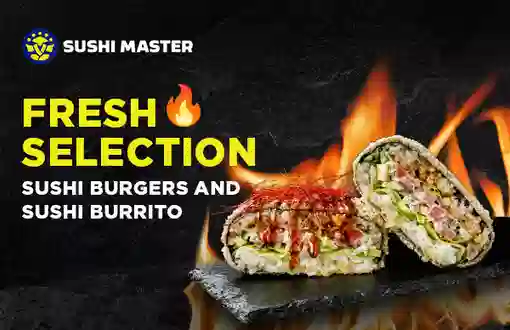 Meet our fresh selections: Sushi Burgers and Sushi Burritos🔥