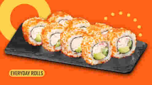 Dish California roll with crab mix in caviar menu Cookino California roll with crab mix in caviar menu Cookino