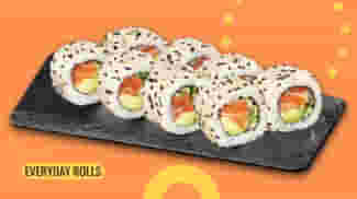 Dish California roll with salmon in sesame menu Cookino California roll with salmon in sesame menu Cookino