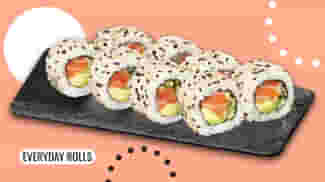 Dish California roll with smoked salmon in sesame menu Cookino California roll with smoked salmon in sesame menu Cookino