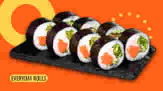 Dish Futomaki roll with salmon (spicy) menu Cookino Futomaki roll with salmon (spicy) menu Cookino