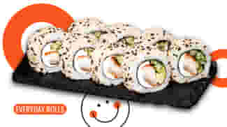 Dish Philadelphia roll with eel in sesame menu Cookino Philadelphia roll with eel in sesame menu Cookino