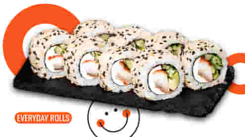 Dish Philadelphia roll with eel in sesame menu Cookino Philadelphia roll with eel in sesame menu Cookino
