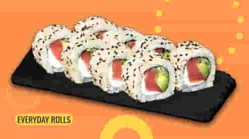 Dish Philadelphia roll with tuna in sesame menu Cookino Philadelphia roll with tuna in sesame menu Cookino